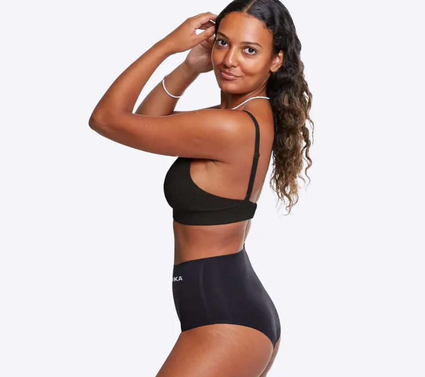 WUKA Stretch™ talle alto flujo super abundante 3XL-6XL NEGRO